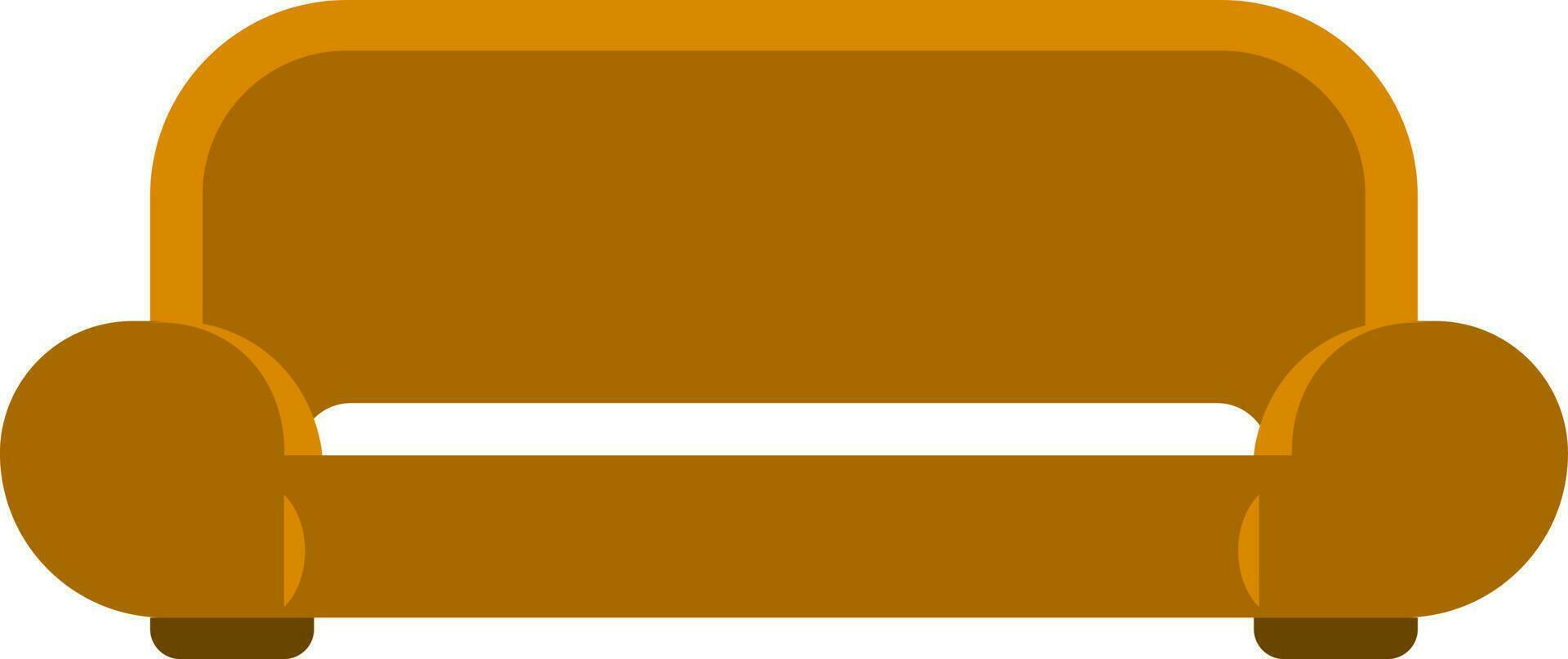 sofa icoon in bruin en wit kleur. vector