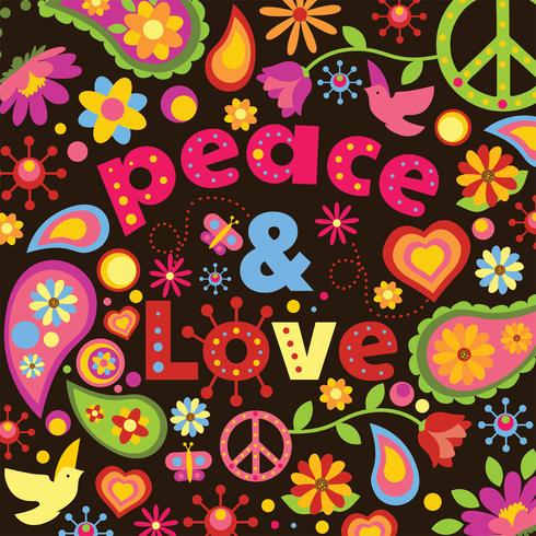Vrede en liefde vector ontwerp