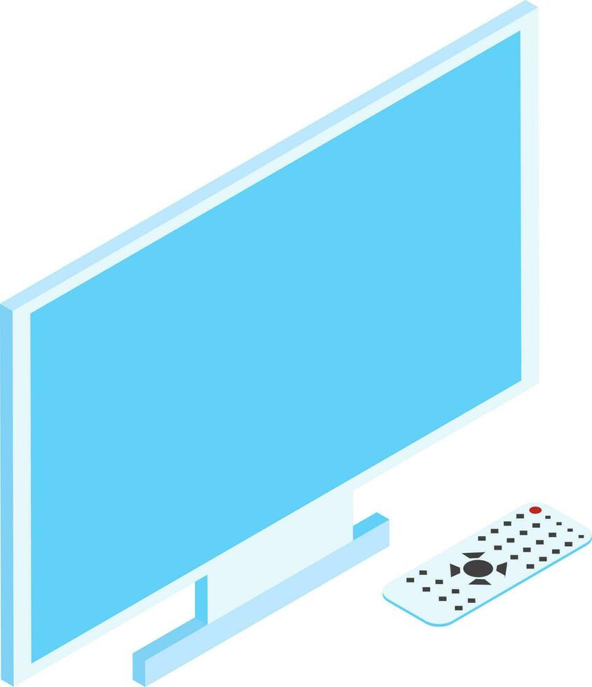 3d illustratie van bureaublad met toetsenbord. vector