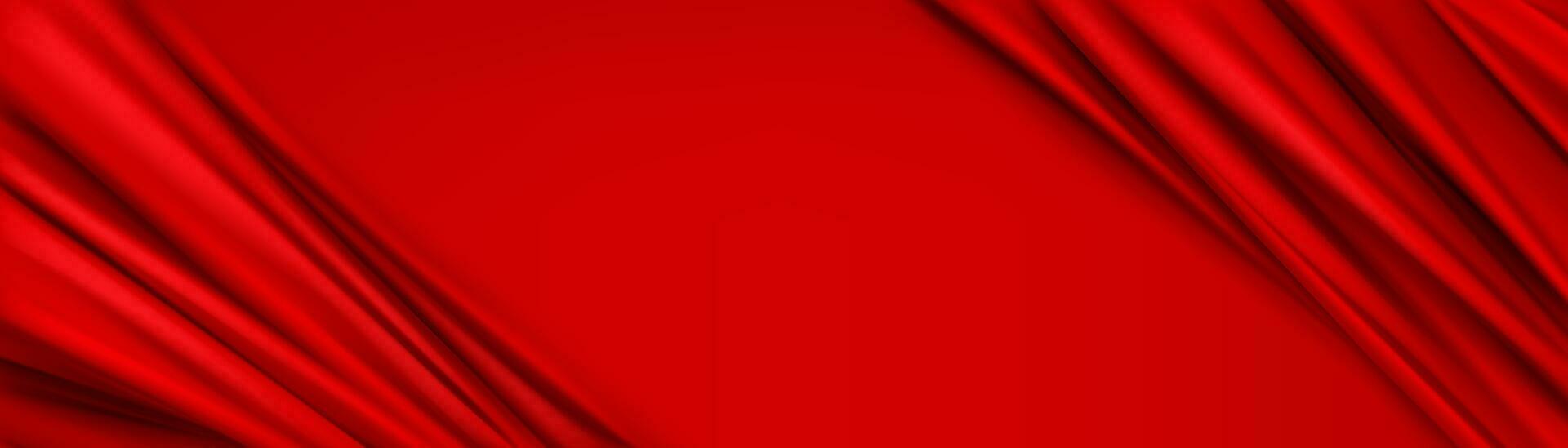 abstract achtergrond met rood zijde kleding stof kader vector