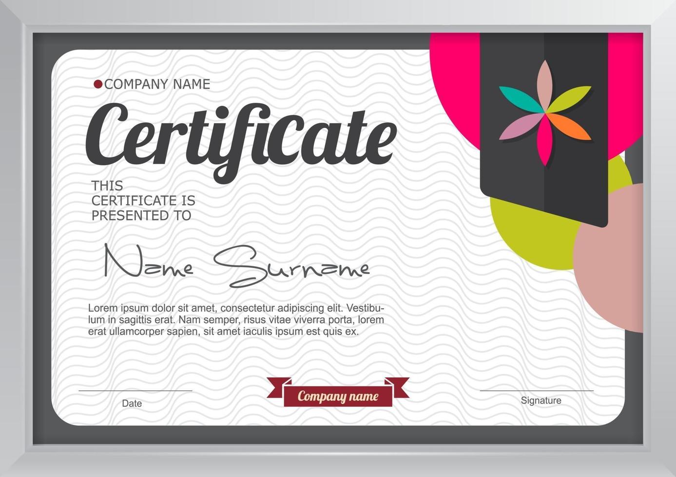 certificaat achtergrond ontwerpsjabloon vector