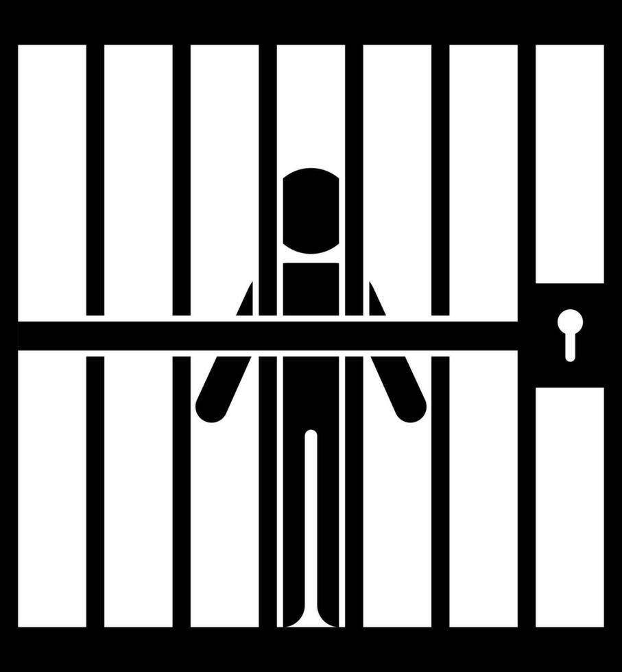 crimineel gevangenis icoon. vector
