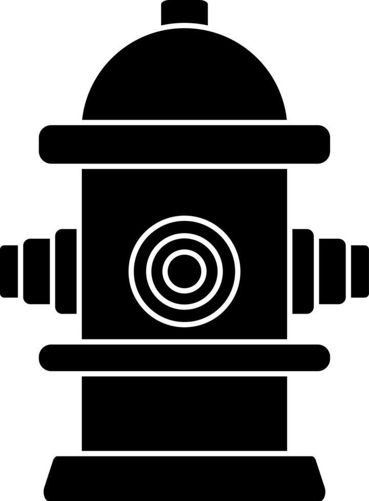 vlak stijl hydrant glyph icoon of symbool. vector