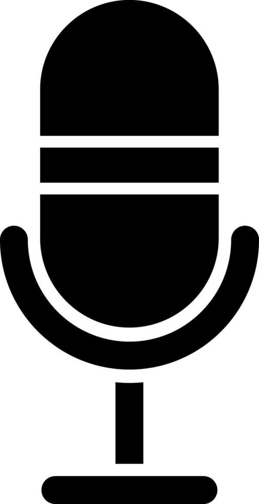 microfoon glyph icoon. vector