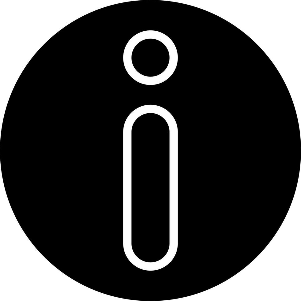 glyph informatie icoon of symbool. vector