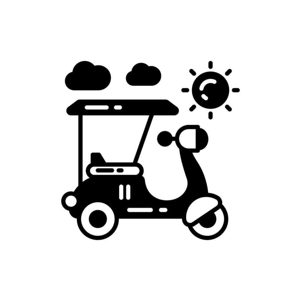 zonne- scooter icoon in vector. illustratie vector