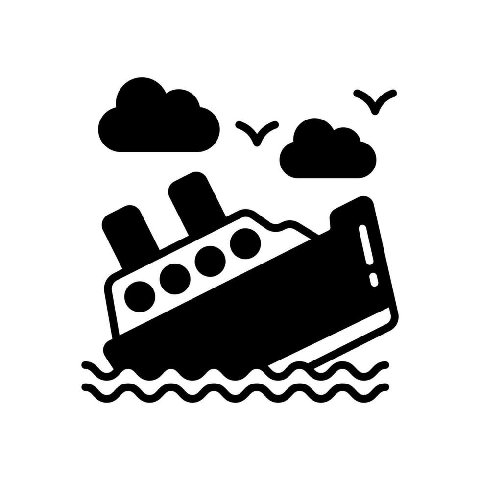 schip ongeluk icoon in vector. illustratie vector