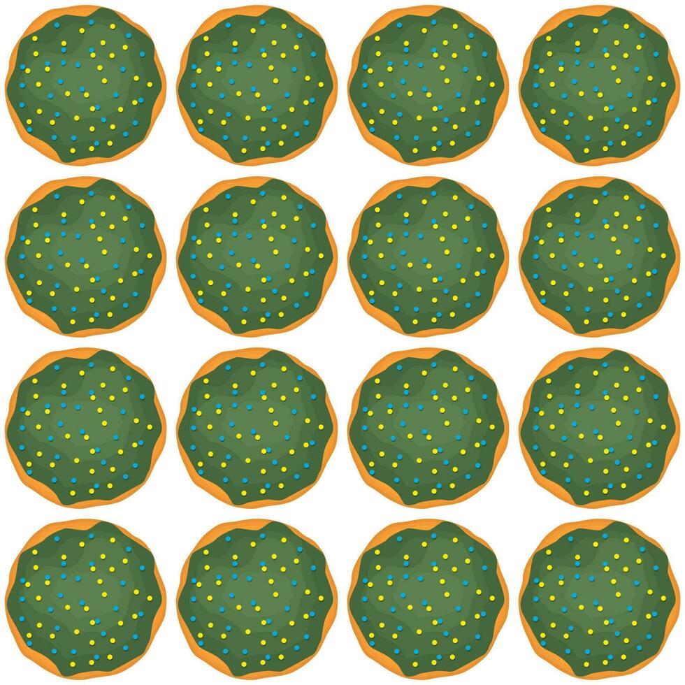 patroon eigengemaakt koekje verschillend smaak in gebakje biscuit vector