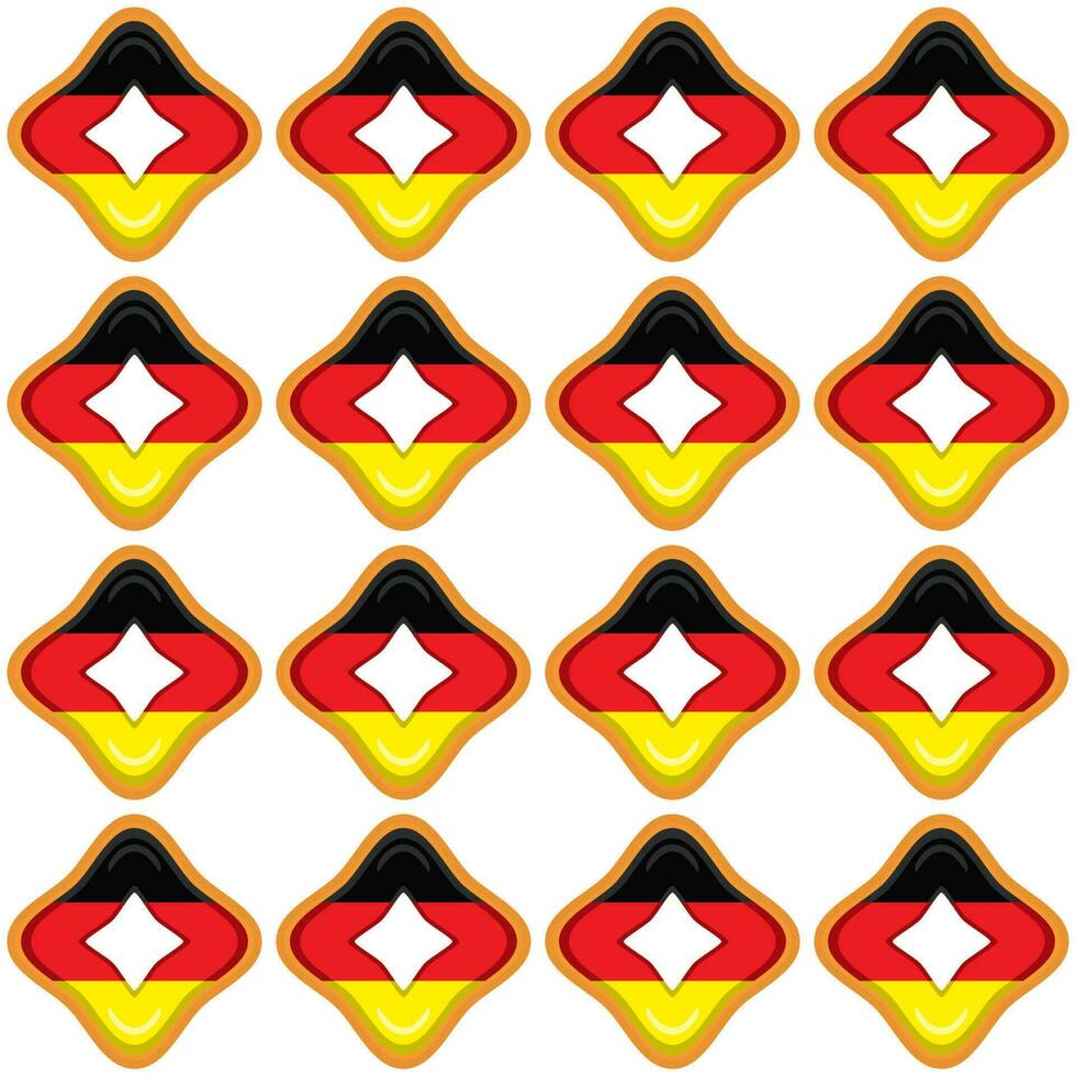 patroon koekje met vlag land Duitsland in smakelijk biscuit vector