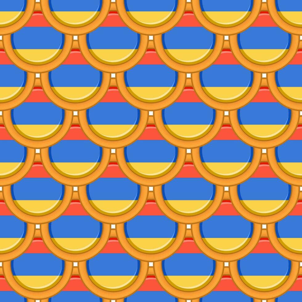 patroon koekje met vlag land Armenië in smakelijk biscuit vector