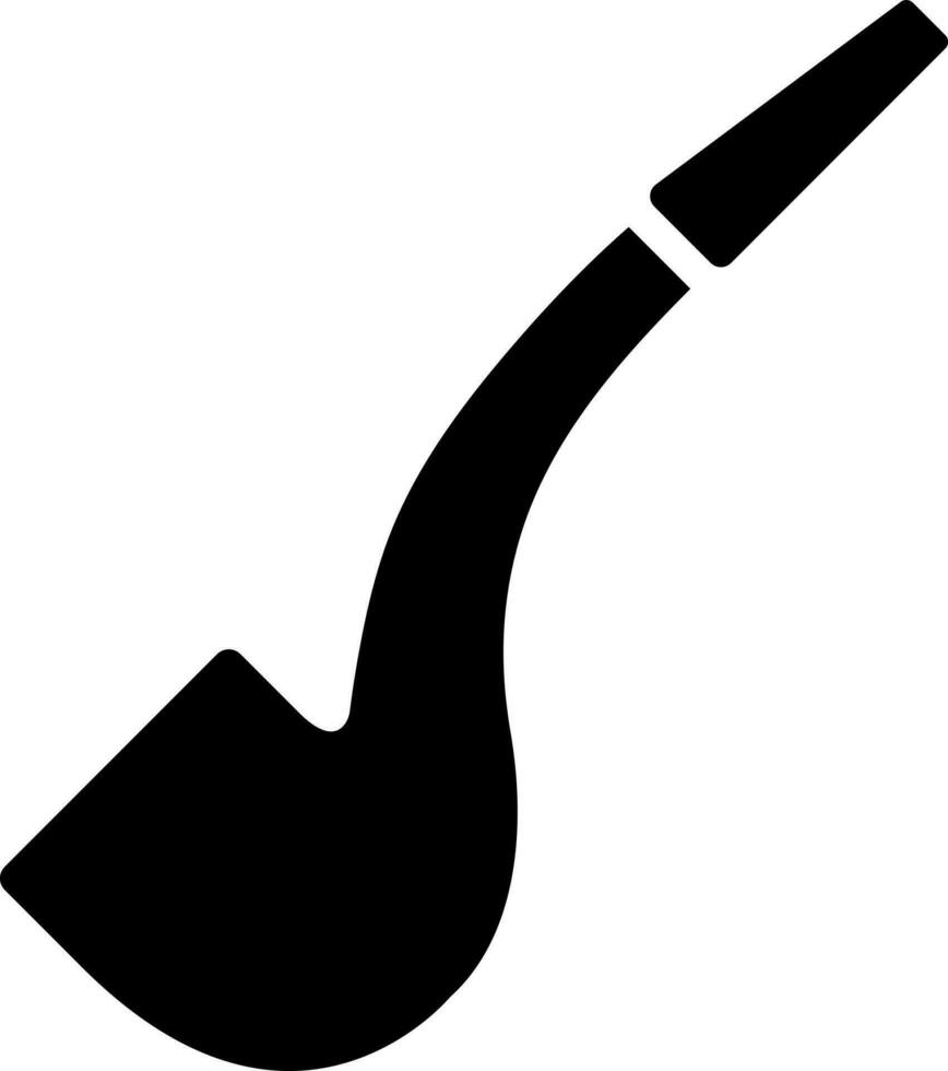 roken pijp icoon in zwart kleur. vector