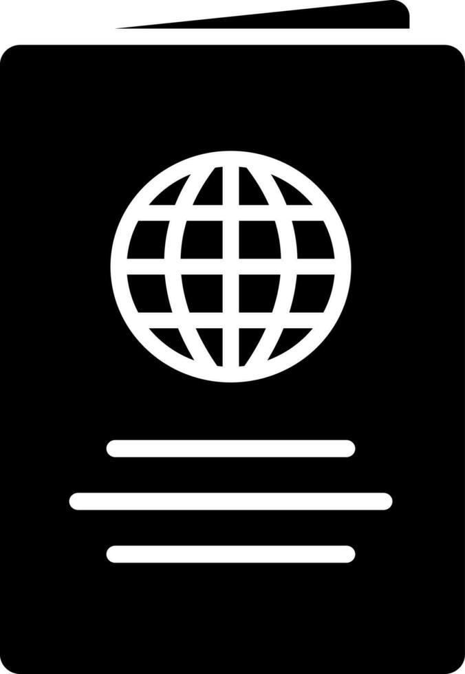 paspoort glyph icoon of symbool. vector