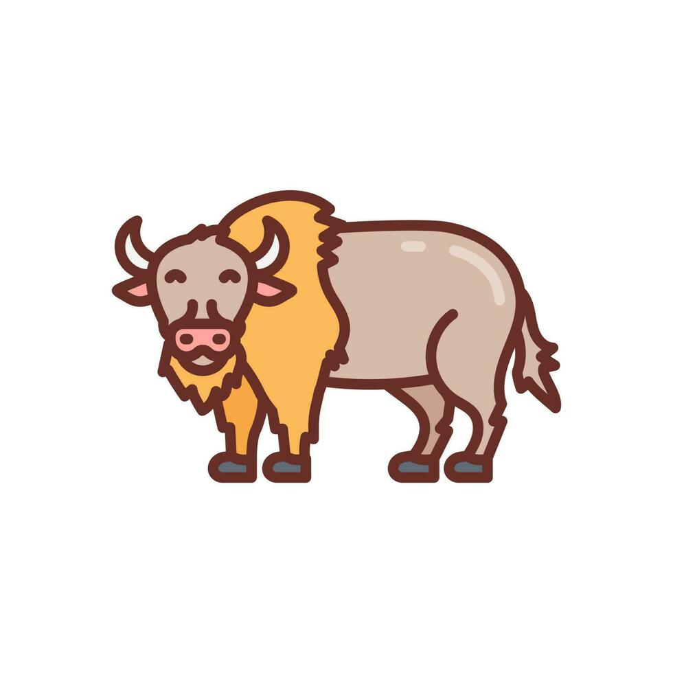 bizon icoon in vector. illustratie vector