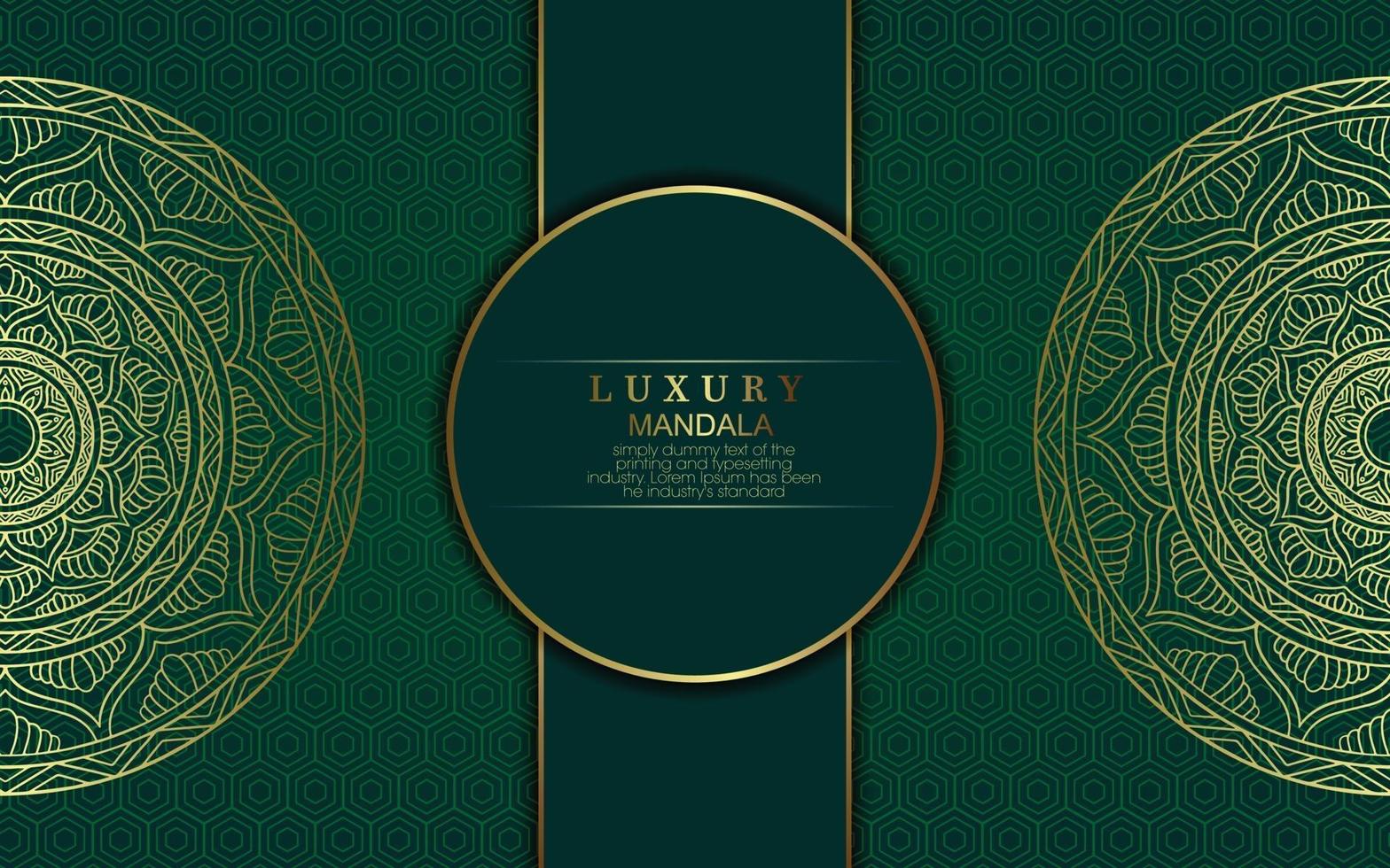 luxe gouden mandala sierlijke achtergrond pro vector