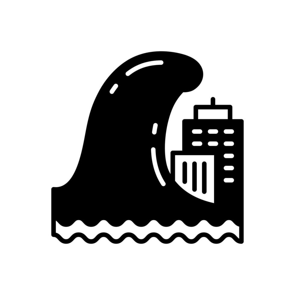 tsunami icoon in vector. illustratie vector