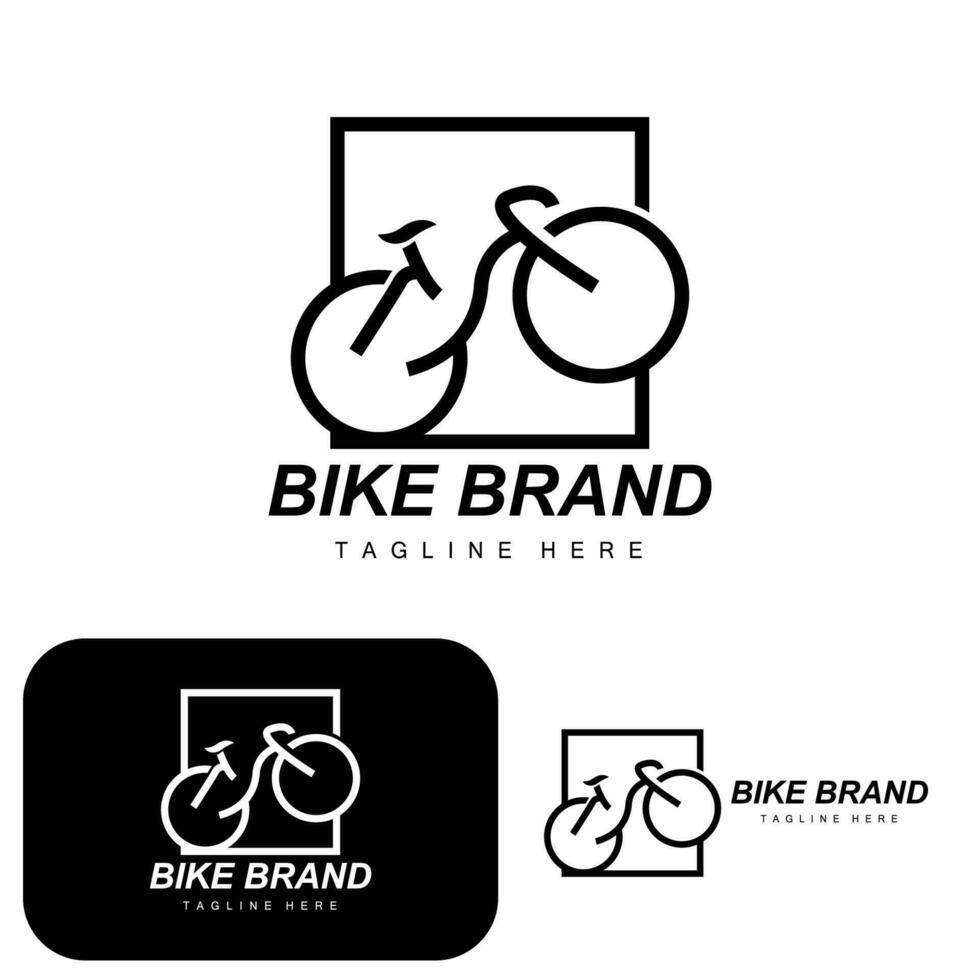 fiets logo, voertuig vector, fiets silhouet icoon, gemakkelijk ontwerp inspiratie vector