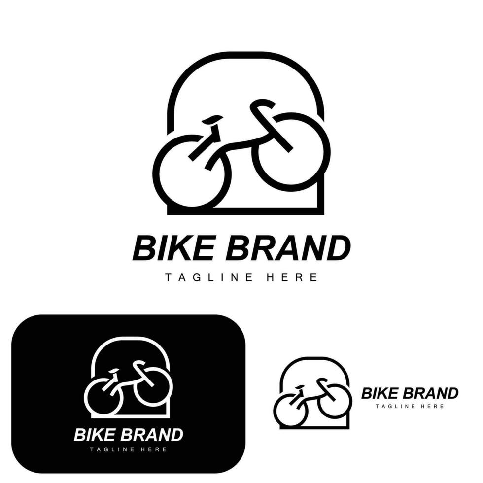 fiets logo, voertuig vector, fiets silhouet icoon, gemakkelijk ontwerp inspiratie vector