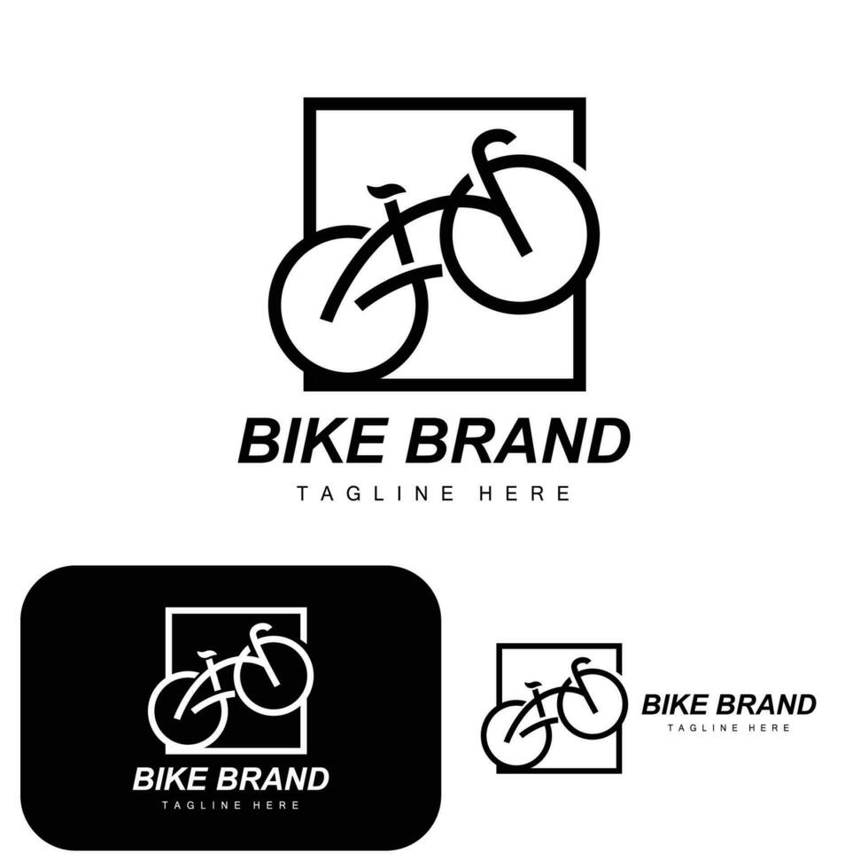 fiets logo, voertuig vector, fiets silhouet icoon, gemakkelijk ontwerp inspiratie vector