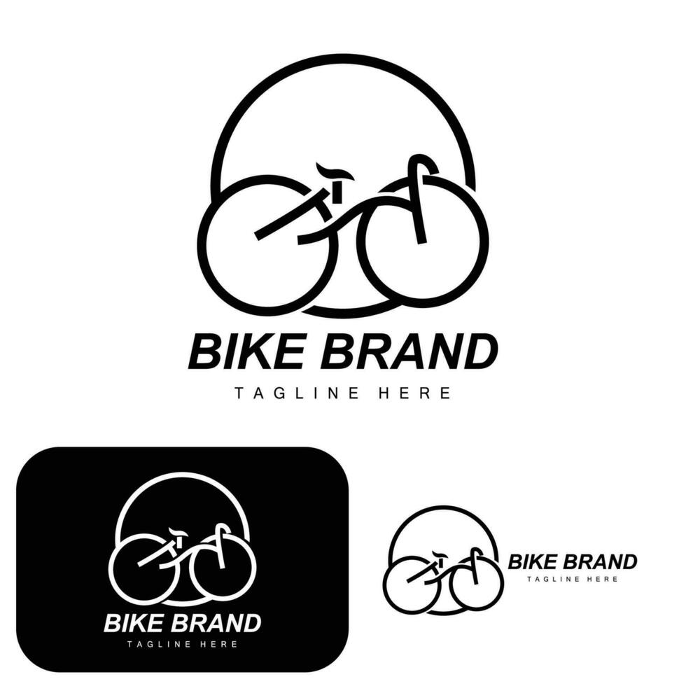 fiets logo, voertuig vector, fiets silhouet icoon, gemakkelijk ontwerp inspiratie vector