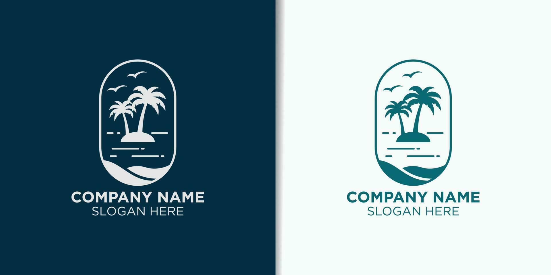 zomer wijnoogst logo ontwerp vector, vakantie retro ontwerp, reizen logo identiteit vector