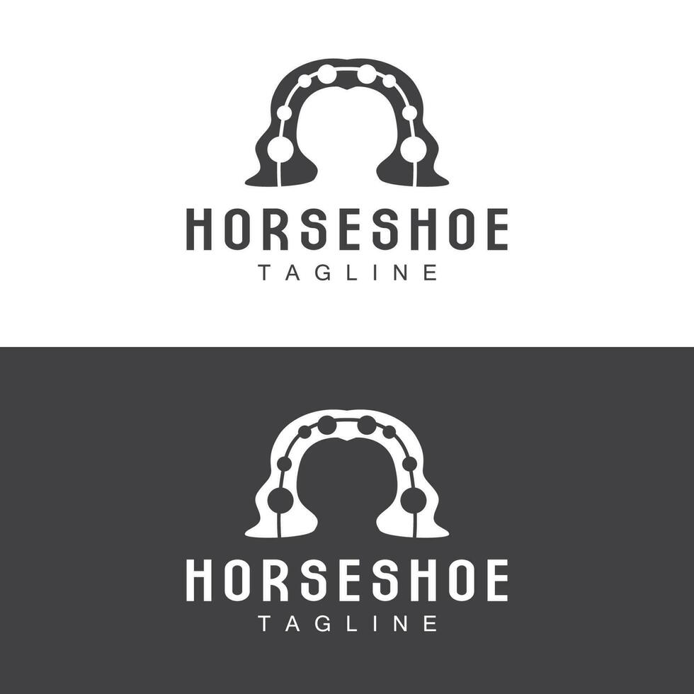 hoefijzer logo, cowboy paard vector, icoon ontwerp symbool sjabloon vector