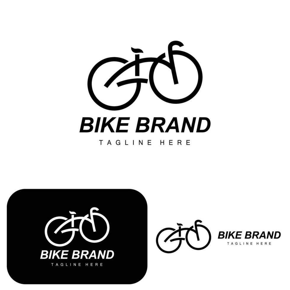 fiets logo, voertuig vector, fiets silhouet icoon, gemakkelijk ontwerp inspiratie vector