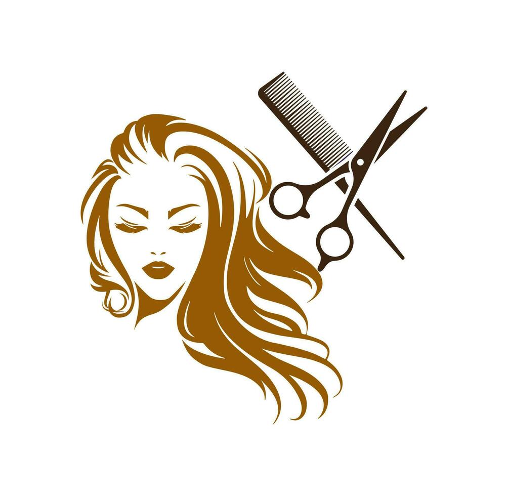 schoonheid haar- salon logo vrouw mode logo vector