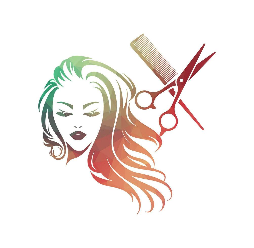 schoonheid haar- salon logo vrouw mode logo vector