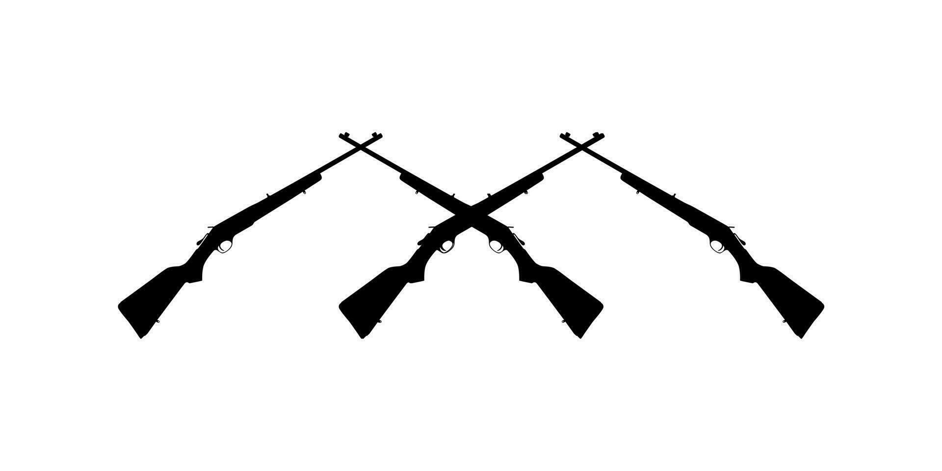 wapen silhouet, een lang geweer is een categorie van vuurwapens met lang vaten, voor pictogram. logo, appjes, website, kunst illustratie of grafisch ontwerp element. vector illustratie