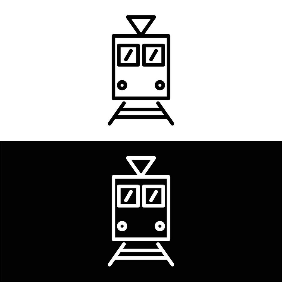 trein icoon, illustratie voorkant visie ontwerp sjabloon vector