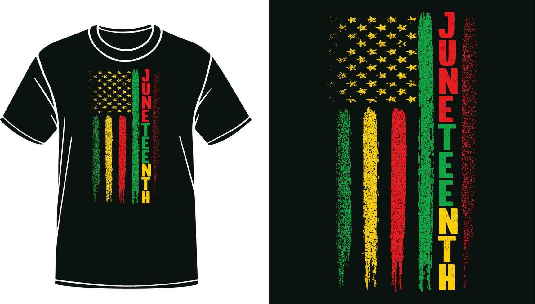 juneteenth Amerikaans vlag ontwerp voor t-shirt, banier, poster, mok, enz vector