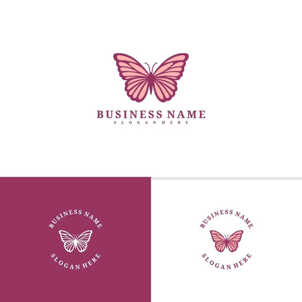 vlinder logo sjabloon, creatief vlinder logo ontwerp vector