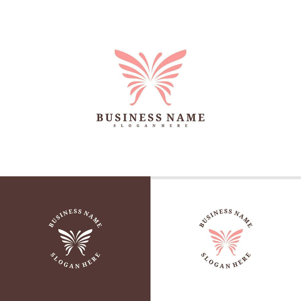 vlinder logo sjabloon, creatief vlinder logo ontwerp vector