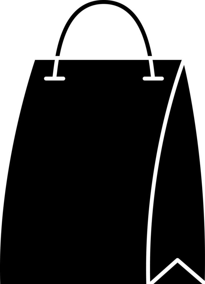 dragen zak icoon in zwart en wit kleur. vector