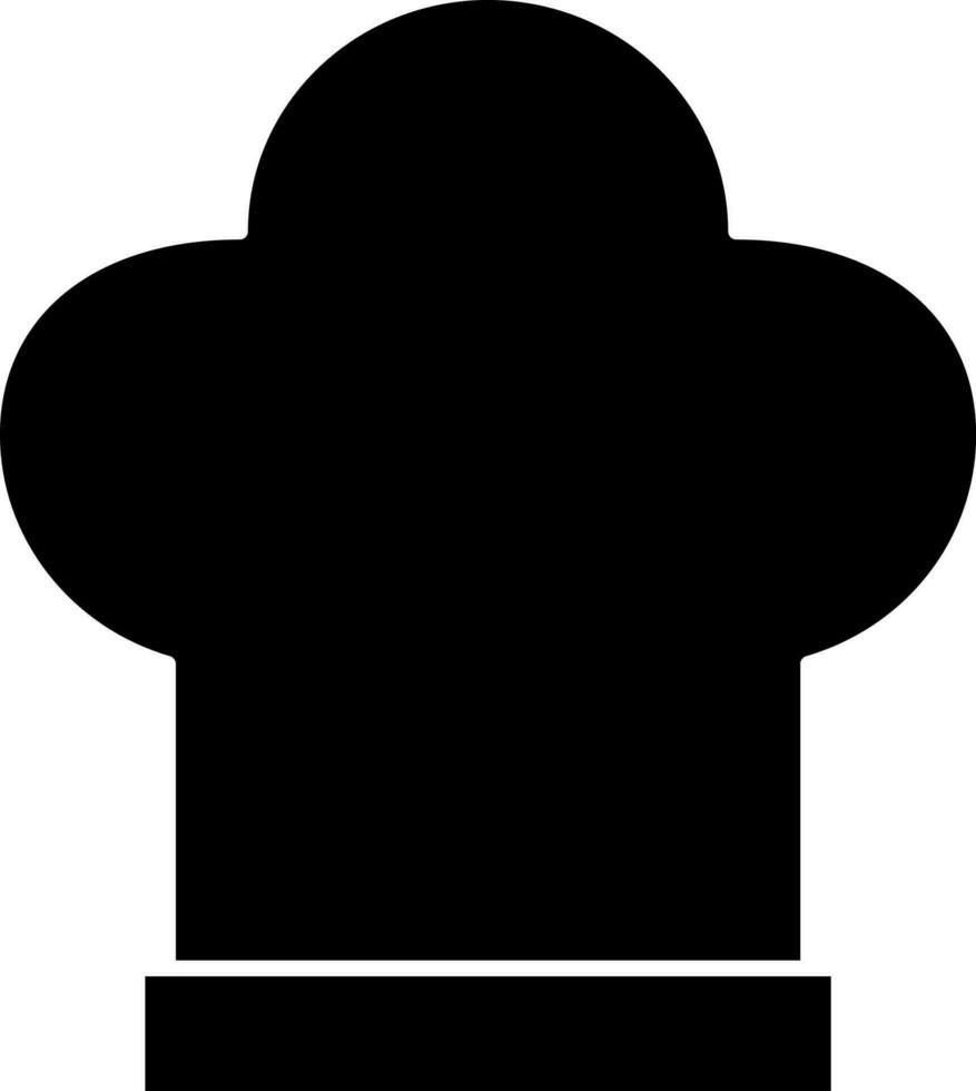 chef hoed icoon in glyph stijl. vector