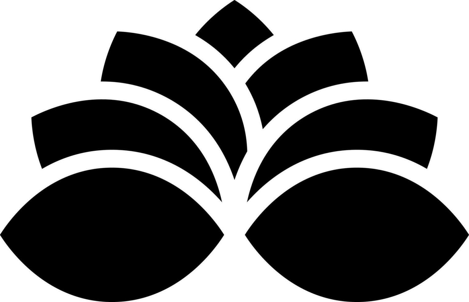 vlak stijl van bloem icoon of symbool in glyph stijl. vector