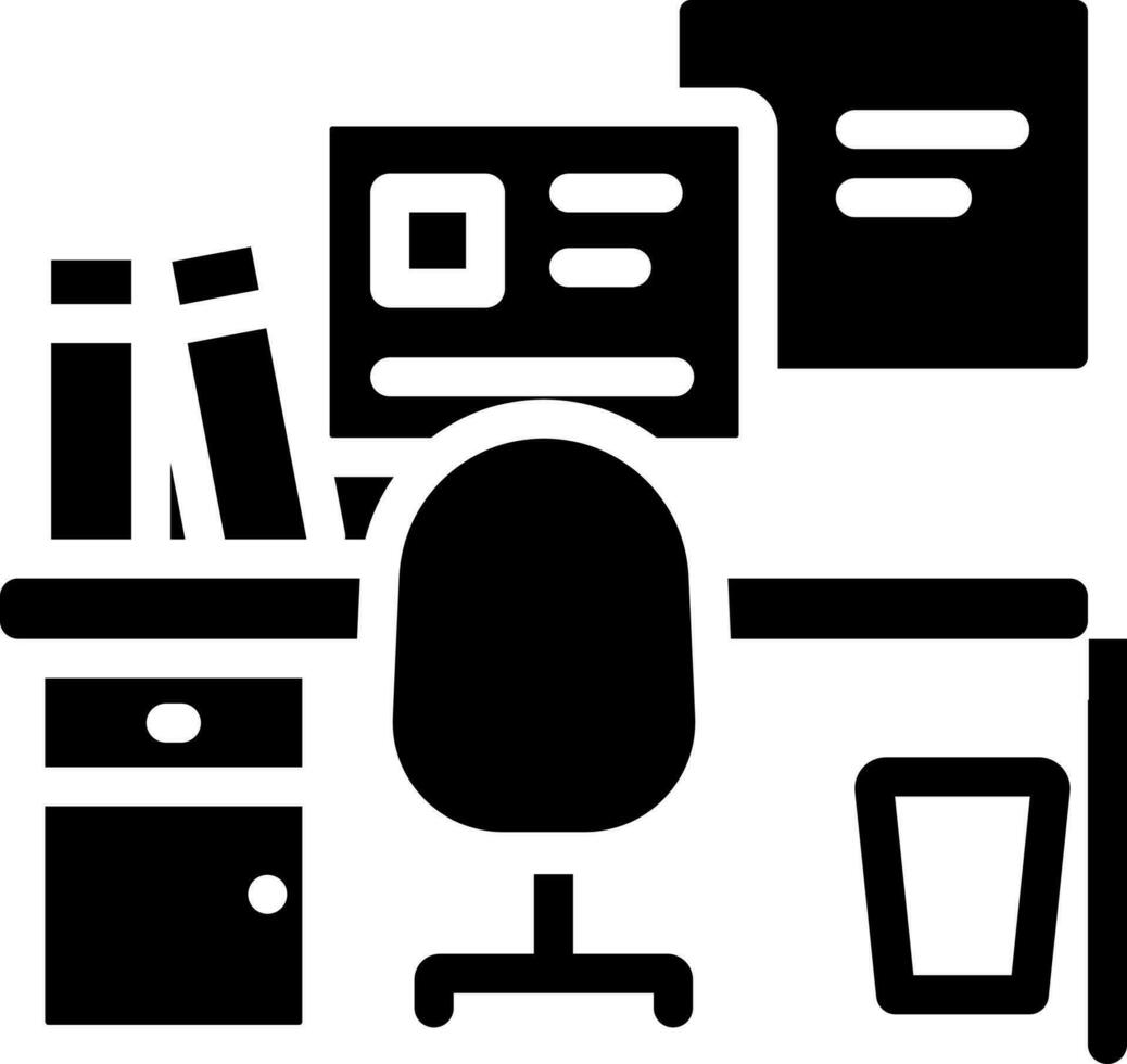 werkplaats icoon in zwart en wit kleur. vector