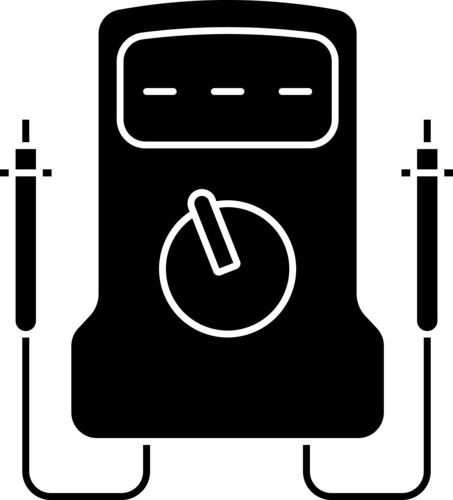 multimeter icoon in zwart en wit kleur. vector