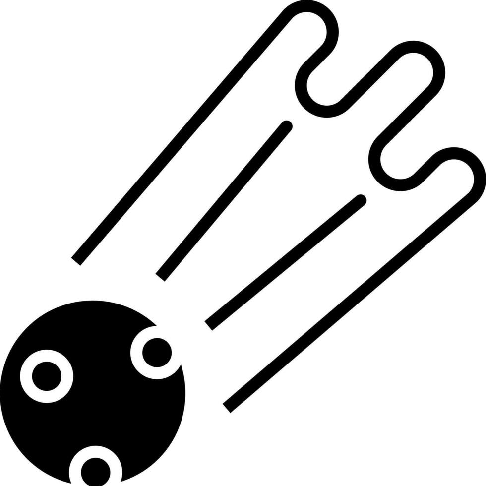 asteroïden icoon in glyph stijl. vector