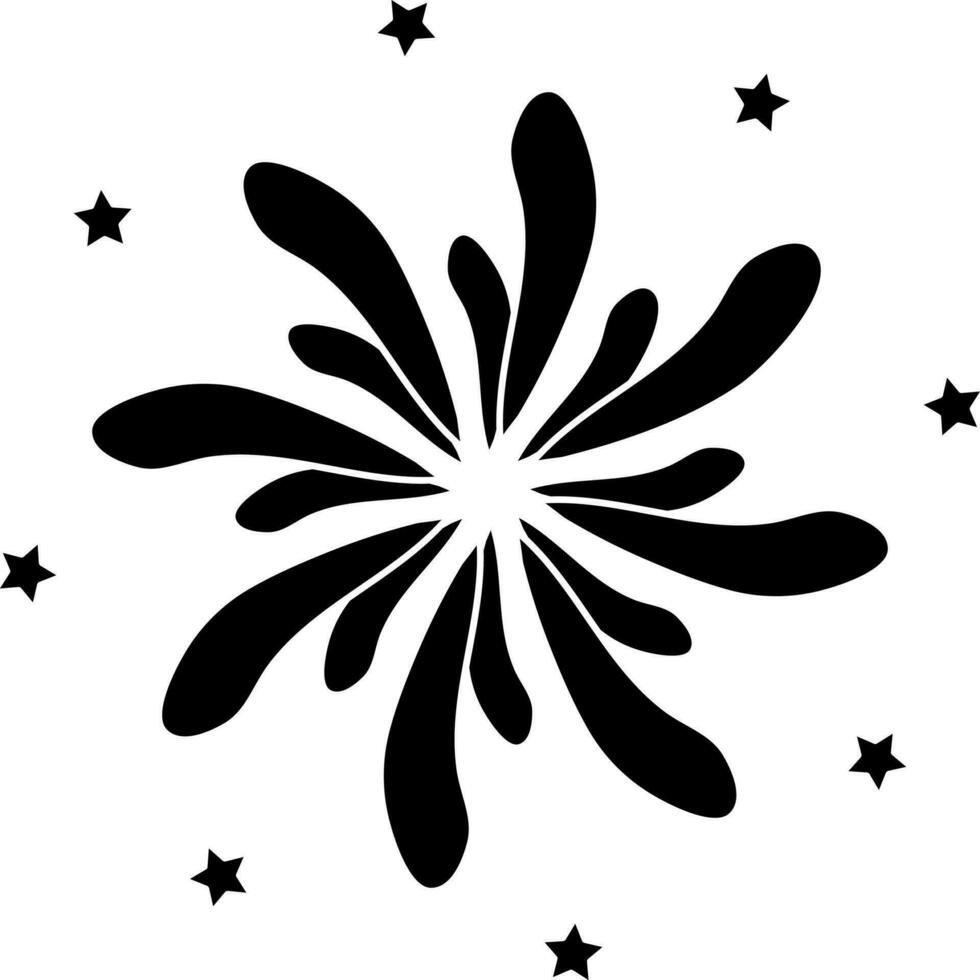 vuurwerk icoon of symbool in glyph stijl. vector