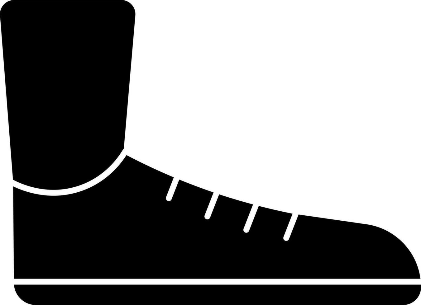 schoenen icoon in zwart en wit kleur. vector