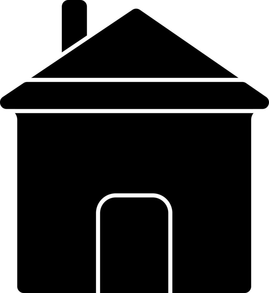 zwart en wit huis icoon of symbool. vector