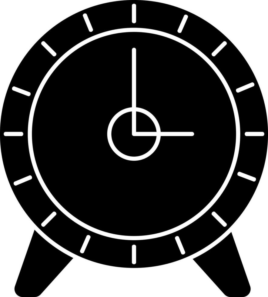illustratie van klok icoon in zwart en wit kleur. vector