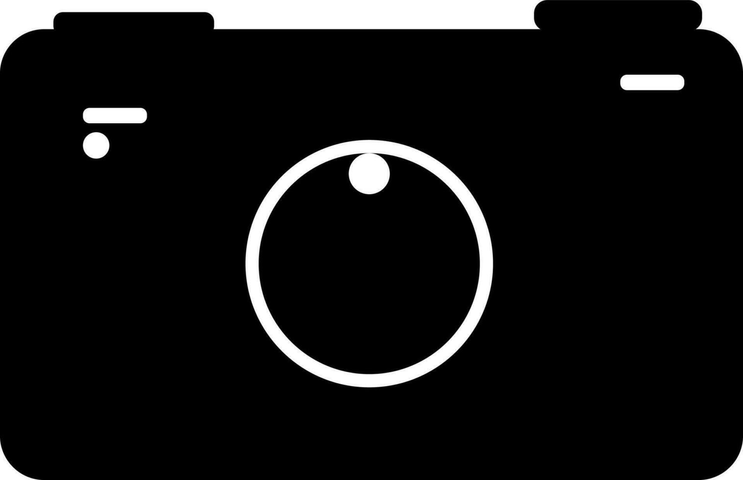 zwart en wit illustratie van een camera. vector