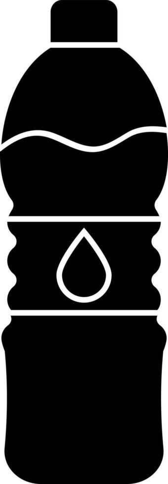 geïsoleerd water fles in zwart en wit kleur. vector