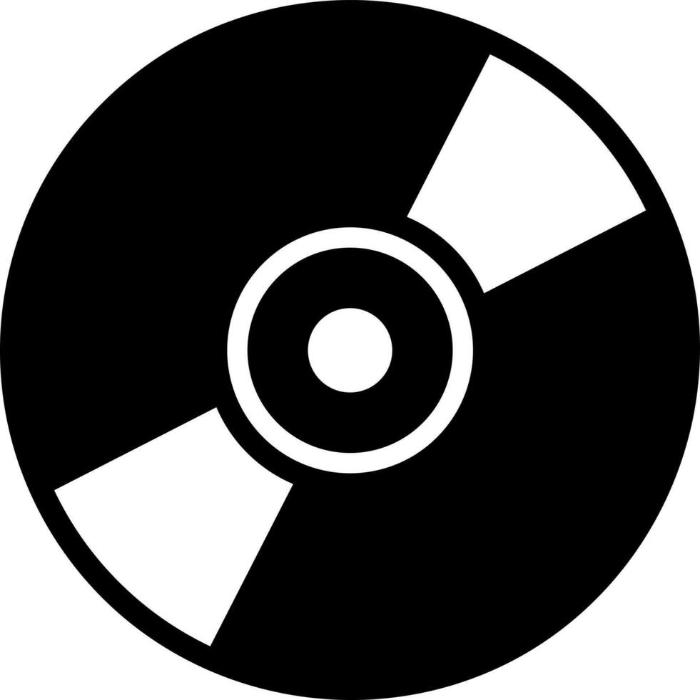 zwart en wit illustratie van CD of DVD icoon. vector