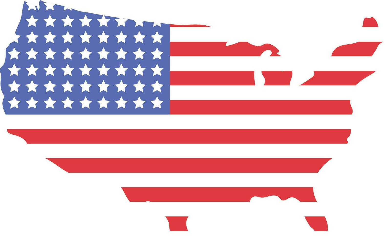 Verenigde Staten van Amerika kaart 4e van juli viering vrijheid dag vector