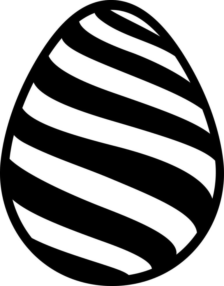 zwart en wit illustratie van Pasen ei icoon. vector