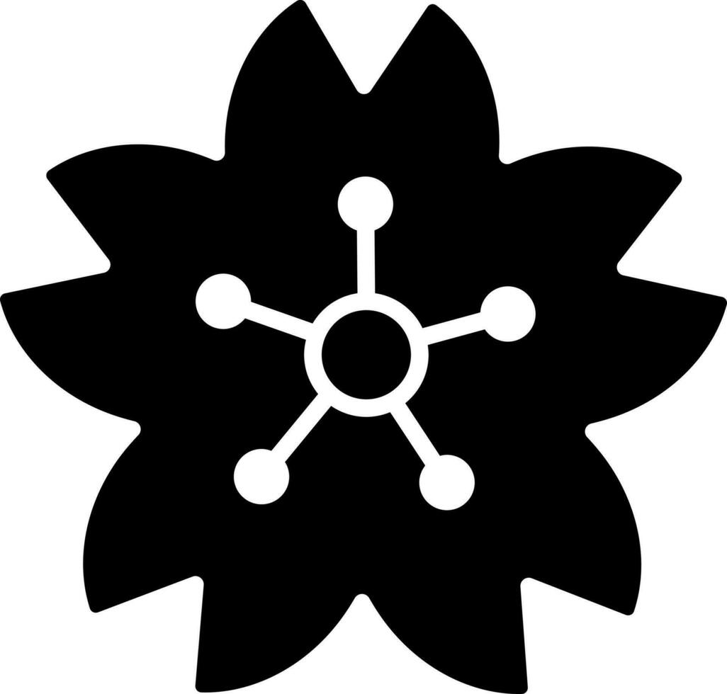 illustratie van bloem glyph icoon. vector