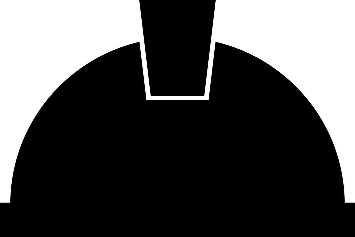 geïsoleerd brandweerman helm icoon in zwart en wit kleur. vector